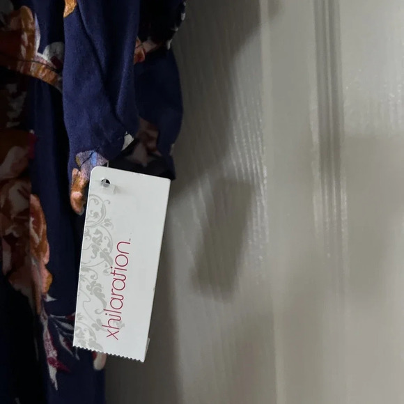 Xhilaration Womens Romper Jumper 4X Floral Boho Cottagecore Off The Shoulder - Picture 5 of 12